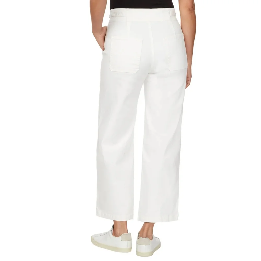 Hudson Women's Jeans Cream White Wide-Leg Pants, Size 8/29 - Picture 3 of 6